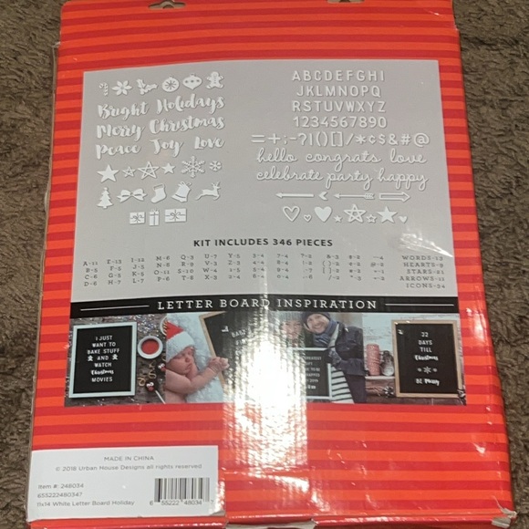 New Urban House 11x14 White Holiday Letter Board - Picture 4 of 8